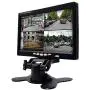 7 Inch HD 4 Split Quad Video Displays Backup Monitor kit LCD Rear View Monitor for Car Backup Camera Kit & Home Surveillance Security System