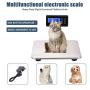 CABINAHOME Digital Pet Scale, 440Lbs Electronic Postal Shipping Scale with Stainless Steel Chassis and Built-in Handle, for Sheep Goat Pig Dog Small Pets and Cargo Weighing