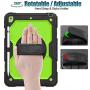 SEYMAC stock Case for iPad 8th/7th Generation 10.2, [Full-Body] &Shock-Proof Protection with 360 Degrees Rotating Stand [Pencil Holder] Hand Strap for 2020/2019 iPad 8th/7th 10.2 Inch(Green+Black)