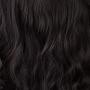 HOOJIH Halo Hair Extensions 2 Ways Adjustable Head Size One Piece Curly Wavy Hair Extension Synthetic Hairpieces for Women 20 Inch --Black brown