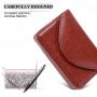 FYY Handmade Premium PU Leather Business Name Card Case Universal Card Holder with Magnetic Closure (Hold 30 pics of Cards) Brown FYY Handmade Premium PU Leather Business Name Card Case Universal Card Holder with Magnetic Closure (Hold 30 pics of Cards) Brown