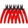 Wire Cutters, 5 Pack BS-8109 Flush Cutters Micro Shear Wire Cutters Precision Side Cutters Tools for Electronics Aluminum Jewelry 3D Printer 5 Inch, Red