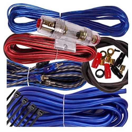Complete 1500W Gravity 8 Gauge Amplifier Installation Wiring Kit Amp Pk3 8 Ga Blue - for Installer and DIY Hobbyist - Perfect for Car/Truck/Motorcycle/Rv/ATV