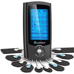 Tens Unit Muscle Stimulator 16 Massage Mode, Rechargeable Tens EMS Unit Machine Electric Pulse Massager with 10 Pads for Pain Relief, Body Building, Neck, Shoulder, Back, Leg, Sciatica Pain Relief