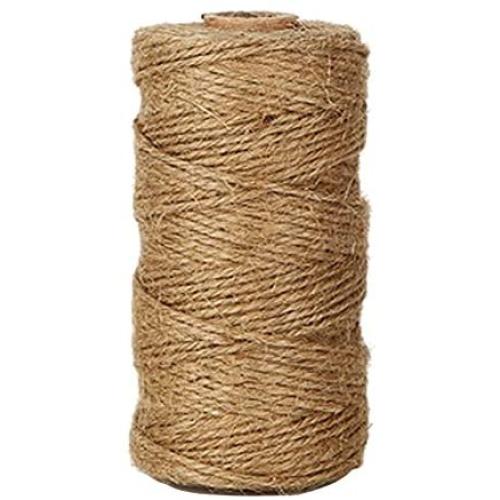 Shintop 328 Feet Natural Jute Twine Best Industrial Packing Materials Heavy Duty Natural Jute Twine  for Arts and Crafts and Gardening Applications (328 Feet Twine)