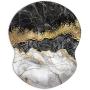 ITNRSIIET Mouse Pad, Ergonomic Mouse Pad with Gel Wrist Rest Support, Gaming Mouse Pad with Lycra Cloth, Non-Slip PU Base for Computer, Laptop, Home, Office & Travel, Black Cracked Marbling