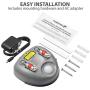 Fosmon, Wider Angle Upgrade, Dual Laser Garage Parking Assist Guide System, 360-degree Adjustable Parking Sensor with AC Adapter and Battery Backup for Car/Automotive