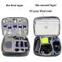 Electronics Organizer Travel Cable Cord Wire Bag Accessories Gadget Gear Storage Cases (Light Gray)