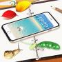 iMagitek 3 Pcs Fidget Toy Set, Squeeze-a-Bean Soybean Stress Relieving Playful Charms Extrusion Edamame Pea Keychain for Mobile Phones and Keys - Green