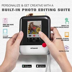 Polaroid WiFi Wireless 3x4 Portable Mobile Photo Printer (White) with LCD Touch Screen, Compatible w/ iOS & Android