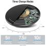 TOZO W1 Wireless Charger Thin Aviation Aluminum Computer Numerical Control Technology Fast Charging Pad Black (NO AC Adapter)