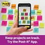 Super Sticky Notes, 3x3 in, 5 Pads, 2X The Sticking Power, Neon Orange, Recyclable