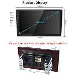 Car Stereo Double Din Car Radio Android 8.1 Audio 9”2.5D HD Touch Screen in Dash Car MP5 Player with Bluetooth GPS Navigation WiFi FM/AM Radio Support Mirror Link SWC Dual USB + Rear View Camera