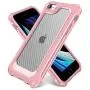 iPhone 6S Case, iPhone 6 Case with [ Screen Protector Tempered Glass x2Pack]SUPBEC Protective Phone Cover with Silicone PC+TPU Shockproof Rubber Heavy Duty Case for iPhone6 / iPhone6S-Clear Rose Gold