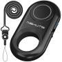 [Upgraded] Bluetooth Remote Shutter for iPhone & Android Camera Wireless Remote Control Selfie Button for iPad iPod Tablet, HD Selfie Clicker for Photos & Videos (Black)