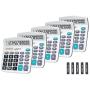 Calculators, BESTWYA 12-Digit Dual Power Handheld Desktop Calculator with Large LCD Display Big Sensitive Button (5 Silver)