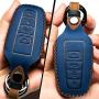 Dedicated Car Key Fob Cover, Suit for Keyless Control for 2017-2020 RAV4 Camry Corolla C-HR Highlander Tacoma Highlander 4Runner Tundra Prius etc (A Style, Blue) … …