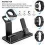 YoFeW Charging Stand for Apple Watch Charger Stand Aluminum Dock Station Compatible for iWatch Apple Watch Series 5/4/3/2 / 1/ AirPods/AirPods Pro/iPhone X/XS/XS Ma /8 / 8Plus / 7/7 Plus /6S