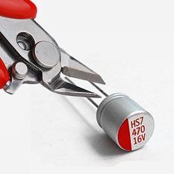 Micro Soft Wire Cutter,Mini Shear Flush Cutter with Internal Spring Mechanism for Electronics,Making jewelrys-3.5inch Red