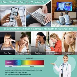 Blue Light Blocking Glasses - Blue Light Glasses for Teens/Women/Men, Blue Light Blocker Glasses Anti Eyestrain&UV/Reading/Gaming Glasses/Computer Glasses, Non Prescription Glasses(4 Pack)