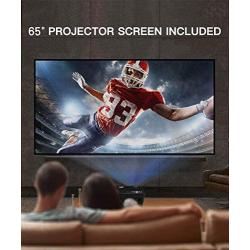 Luby Portable Movie Projector with Free Projector Screen Perfect for Fun Camping Neighborhood Gathering Backyard Movie