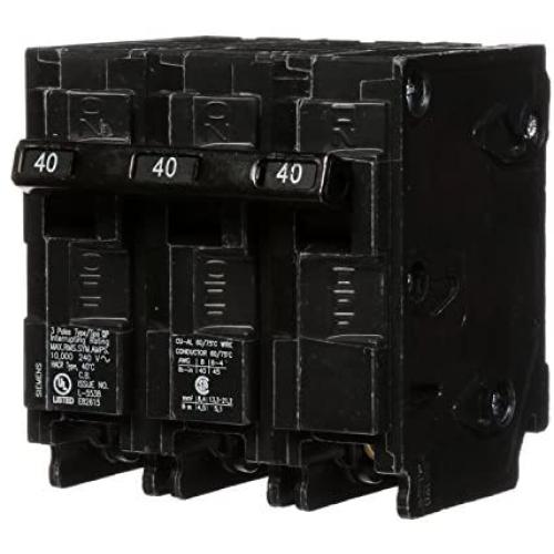 Q340 40-Amp Three Pole Type QP Circuit Breaker