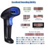 REALINN Wireless 1D Laser Barcode Scanner Handheld Cordless Rechargeable Bar Code Reader with USB Receiver for Warehouse, Supermarket, Retail Store Scanning Inventory