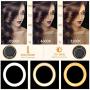 18 Inch Ring Light with Tripod Stand iPad Holder LED Ringlight Color Temperature 3200K to 5500K Makeup Ringlights with Phone Holder Carry Bag Camera Video Shoot Selfie Portrait