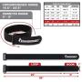 Elastic Reusable Cinch Straps 1''x30'' - 8 Pack - Hook and Loop - Plus 2 Free Bonus Reusable Cable Ties