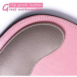 Office Square Leather Gaming Mouse Pad Wrist Support and Non-Slip Design, Business Style PU High Grade Gaming Mouse Mat for Students, Workers and Computer&Laptop Users.(Pink, 19Wx24L)