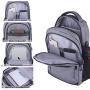 Travel Laptop Backpack, Gebnuit Anti-Theft Business Student Laptop Backpack with USB Charging Port, Slim Durable Water Resistant College School Computer Bag for Women & Men Fits 15.6 Inch Laptop-Grey