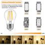 12-Pack Dimmable Globe A15 LED Bulbs 60W Equivalent, 6W Vintage E26 Edison Bulb 2700K Warm White, AC 120V, Great for Ceiling Fan, Bathroom Vanity Fixtures