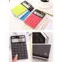 Electronic Desktop Calculator with 12-Digit Large Display, Solar and AA Battery Dual Power Standard 12-Digit Big Display Handheld Function Desktop Calculator (Black 2)