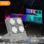 SGLEDS 70W Holiday Outdoor RGB Color Changing Flood Light, IP66 Waterproof Outdoor Landscape Floodlight for Yard, Garden, Playground, Party