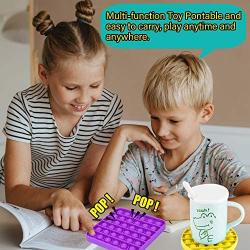 Push Pop Bubble Fidget Toy - Autism Special Needs Stress Reliever Silicone Stress Reliever Toy，Squeeze Sensory Toy for Kids (4 Pack)