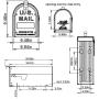 Gibraltar Mailboxes ADM11W01 Admiral Mailbox, Medium, Textured White