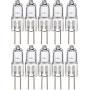 Simba Lighting Halogen G4 T3 10 Watt 120lm Bi-Pin Bulb (10 Pack) 12 Volt A/C or D/C for Accent Lights, Under Cabinet Puck Light, Chandeliers, Track Lighting, 10W 12V 2 Pin JC Warm White 2700K Dimmable