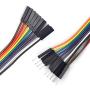 UCTRONICS Breadboard Alligator Clip Jumpers - Gator to Male and Female Jumper Wires Test Lead 2x10pcs 8 inch for Power Supply,LED Strips, Multimeters, Arduino Lilypad and Raspberry Pi
