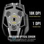 Corsair M65 RGB Elite - FPS Gaming Mouse - 18,000 DPI Optical Sensor - Adjustable DPI Sniper Button - Tunable Weights - White