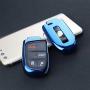 Xotic Tech Blue Soft TPU Smart Remote Key Cover Keyless FOB Shell Case for Jeep/for Chrysler/for Dodge Remote Key