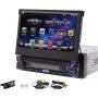 Single Din Android 10.0 Q Car Stereo 7'' HD Capacitive Touchscreen Bluetooth GPS Radio InDash Navigation 1 Din Auto FM AM RDS Receiver Support SWC Mirror Link WiFi CAM-in with Wireless Back-up Camera