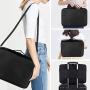 Travel Makeup Case 3-Layers Cosmetic Case Organizer Portable Artist Storage Bag with Adjustable Dividers and Shoulder Strap for Cosmetics Makeup Brushes Toiletry Travel Accessories
