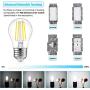 12-Pack Dimmable Globe A15 LED Bulbs 60W Equivalent, 6W Vintage E26 Edison Bulb 5000K Daylight White, AC 120V, Great for Ceiling Fan, Bathroom Vanity Fixtures