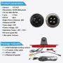 Top Mount Rear View Backup Camera for Mercedes Benz Sprinter VW Crafter, Third Brake Light Rear Park Assist Reversing Camera, 3rd Brake Light Wide Angle Night Vision Waterproof Top Roof Mount Camera