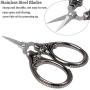 BIHRTC Small Scissors Embroidery Scissors Stainless Steel Sharp Tip Scissors Craft Shears Scissors for Cutting Paper Needlework Craft Threading Needlework Handcraft Gun Black Scissors