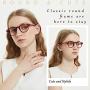 JiSoo Blue Light Glasses, Fashion Blue Light Blocking Glasses Trendy Computer Game Glasses Filter Blue Ray Stylish Eyeglasses Frame with Spring Hinge, Red