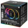 ARCTIC BioniX P120 A-RGB (Bundle 3 pc, incl. A-RGB Controller) - 120 mm Pressure-Optimised Fan with A-RGB, PWM, Cooler, Fluid Dynamic Bearing, 400-2300 RPM - Black