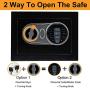SamYerSafe Safe Box with Sensor Light,Security Safe with Electronic Digital Keypad Money Safe Steel Construction Hidden with Lock，Wall or Cabinet Anchoring Design for Office Home Hotel (Black)