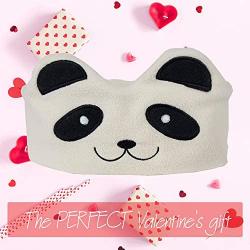 CozyPhones Kids Headphones for Girls Volume Limited with Thin Speakers & Super Soft Stretchy Headband - Perfect Toddlers & Children’s Earphones for Home, School & Travel - Ivory Panda
