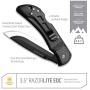 Outdoor Edge 3.5'' RazorLite EDC - Replaceable Blade Folding Knife with Pocket Clip and One Hand Opening for Everyday Carry (Gray, 6 Blades)